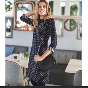 Boden’s Dotty Day Polka Dot Quilted Dress